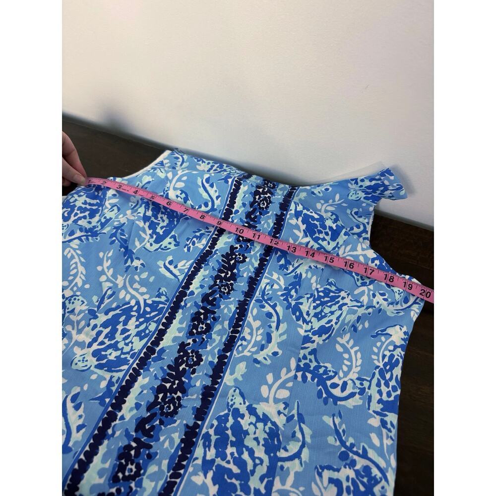 Lilly Pulitzer Mila Shift Dress Blue Sea Turtle - Size 14 NWOT - Picture 7 of 9